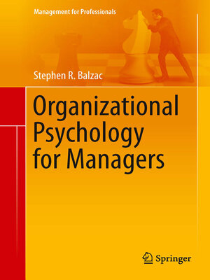 cover image of Organizational Psychology for Managers